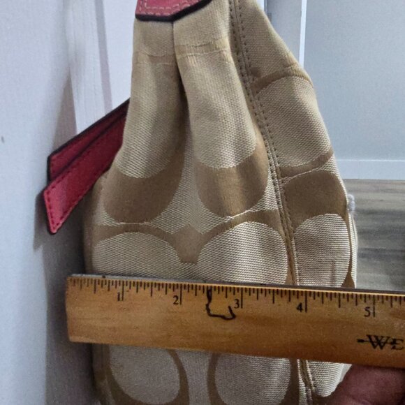 Coach Tan and Pink Hobo Bag - Picture 4 of 7